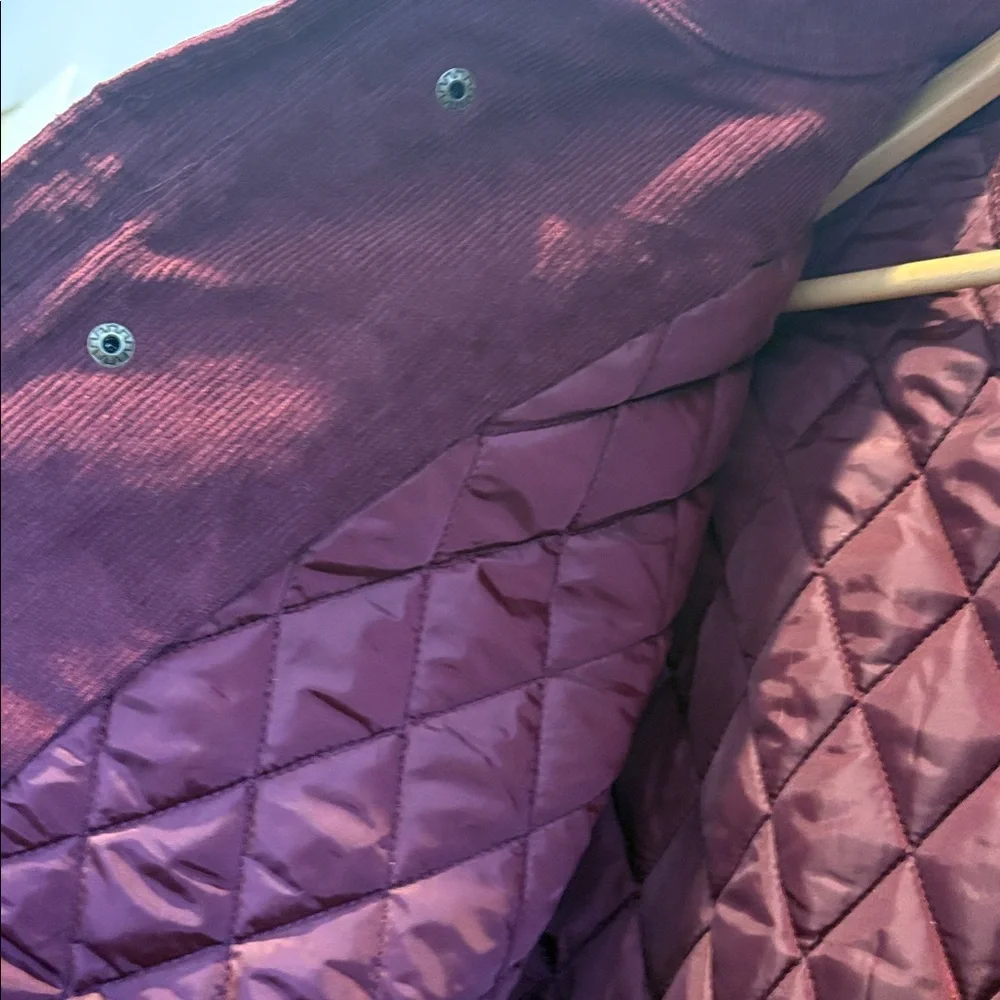 New Robert Graham Deep Red Quilted Corduroy Shirt Jacket - Picture 8 of 9